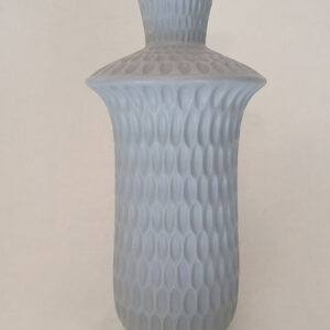 Jarrón azul cerámica mate con textura
